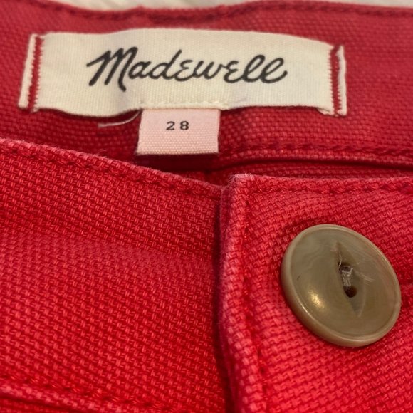 Madewell Denim Red Emmett Pants - Picture 4 of 4